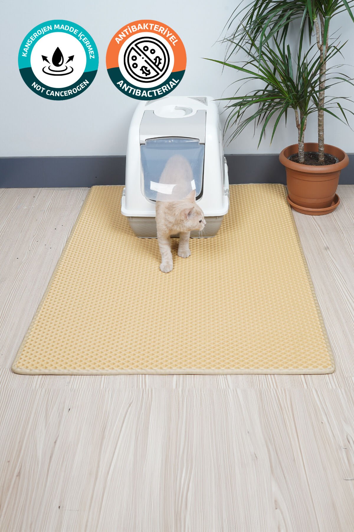 (100X110 CM) HÜCRELİ KEDİ KUMU PASPASI KEDİ MATI KEDİ TUVALET ÖNÜ PASPASI