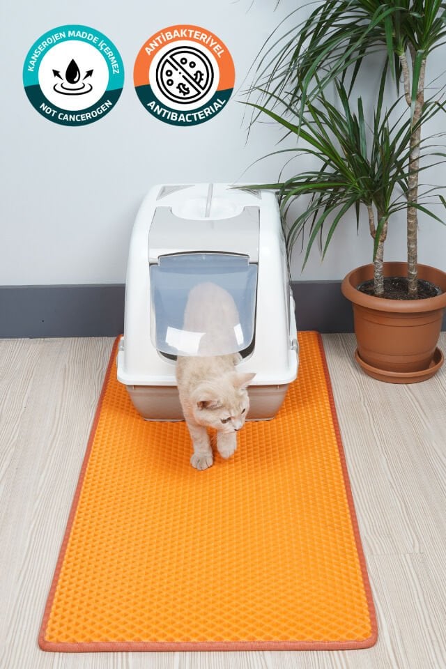 (50X110 CM) HÜCRELİ KEDİ KUMU PASPASI KEDİ MATI KEDİ TUVALET ÖNÜ PASPASI