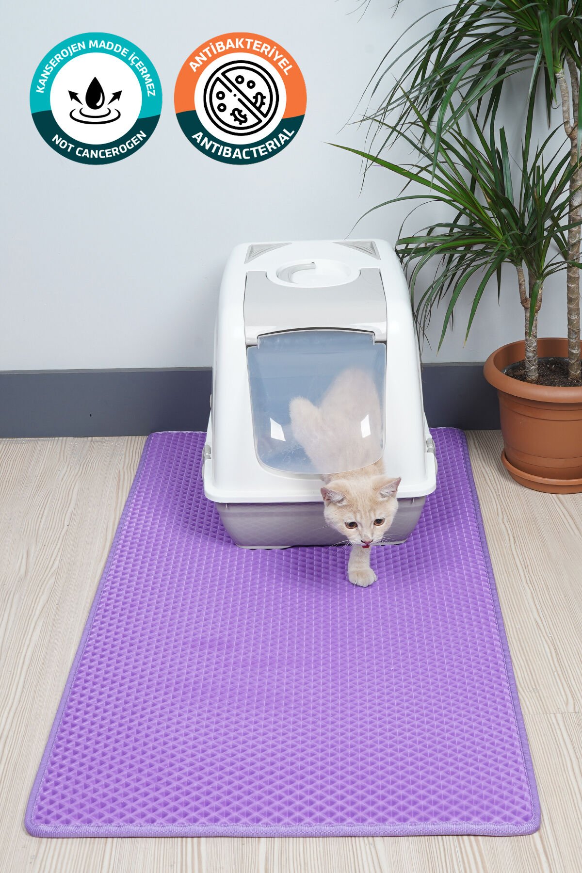 (60X110 CM) HÜCRELİ KEDİ KUMU PASPASI KEDİ MATI KEDİ TUVALET ÖNÜ PASPASI