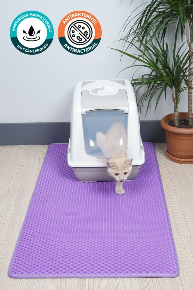 (60X110 CM) HÜCRELİ KEDİ KUMU PASPASI KEDİ MATI KEDİ TUVALET ÖNÜ PASPASI