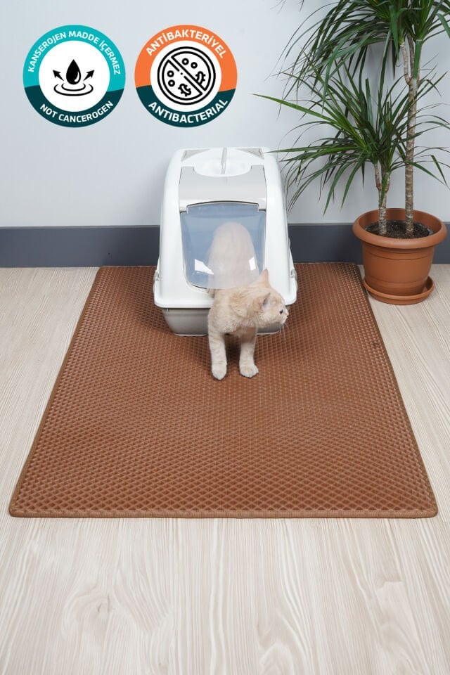 (75X110 CM) HÜCRELİ KEDİ KUMU PASPASI KEDİ MATI KEDİ TUVALET ÖNÜ PASPASI