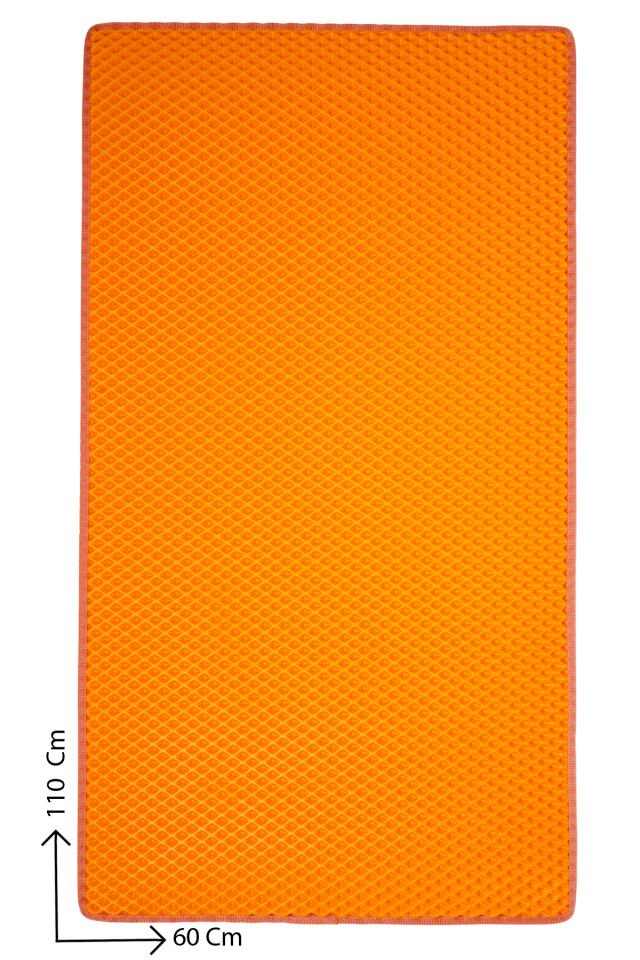 (60X110 CM) HÜCRELİ KEDİ KUMU PASPASI KEDİ MATI KEDİ TUVALET ÖNÜ PASPASI Turuncu