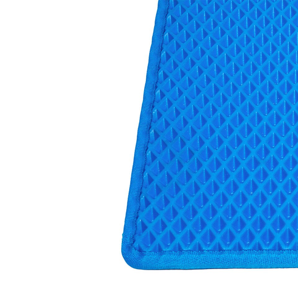 (60X110 CM) HÜCRELİ KEDİ KUMU PASPASI KEDİ MATI KEDİ TUVALET ÖNÜ PASPASI Mavi