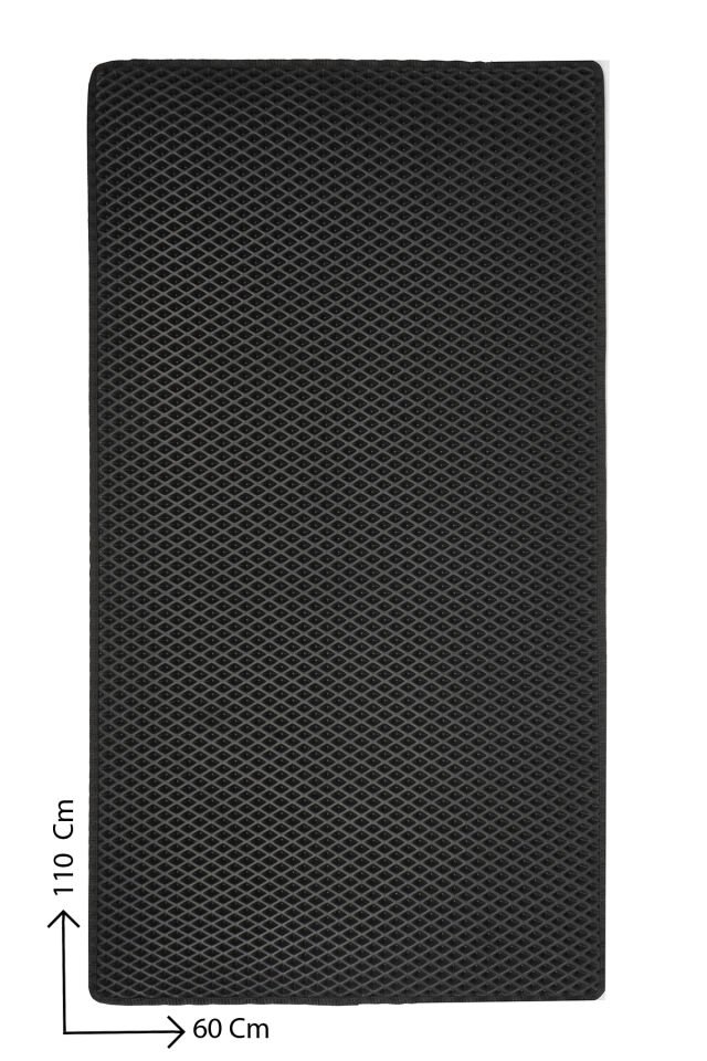 (60X110 CM) HÜCRELİ KEDİ KUMU PASPASI KEDİ MATI KEDİ TUVALET ÖNÜ PASPASI Siyah
