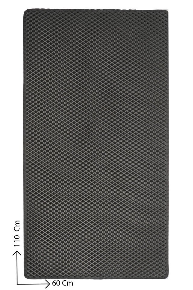 (60X110 CM) HÜCRELİ KEDİ KUMU PASPASI KEDİ MATI KEDİ TUVALET ÖNÜ PASPASI Koyu Gri