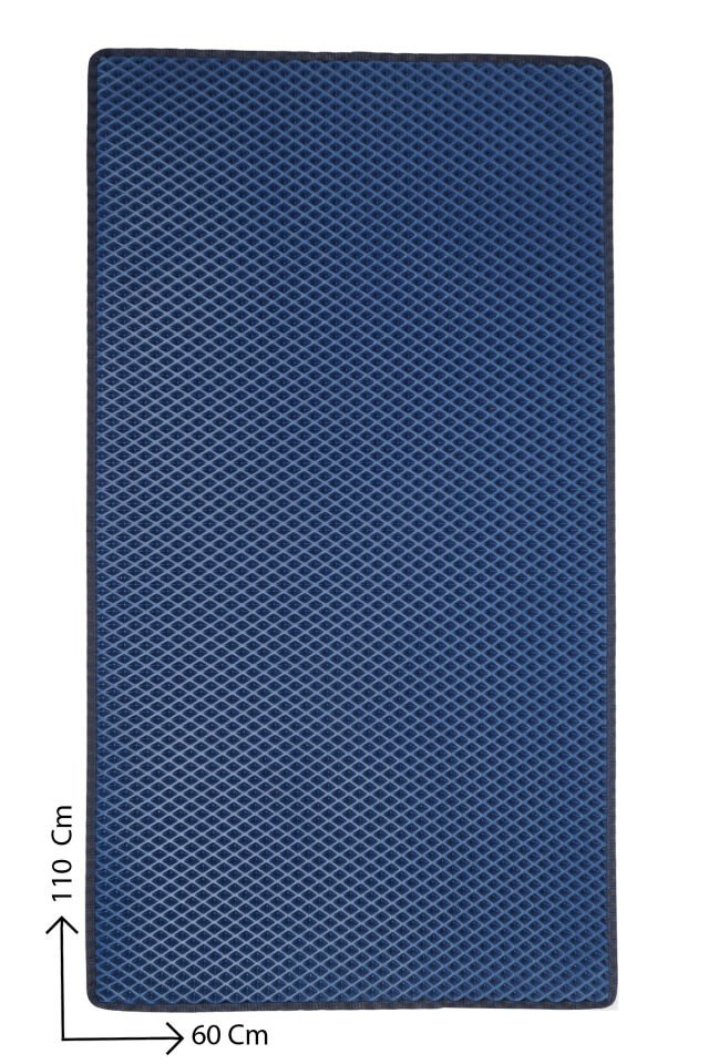 (60X110 CM) HÜCRELİ KEDİ KUMU PASPASI KEDİ MATI KEDİ TUVALET ÖNÜ PASPASI Lacivert