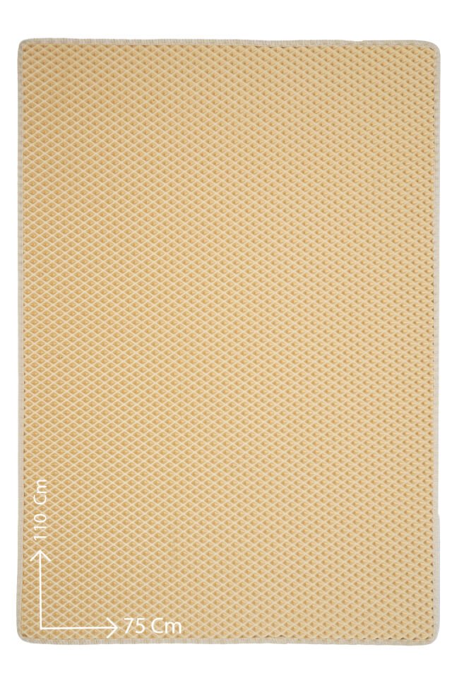 (75X110 CM) HÜCRELİ KEDİ KUMU PASPASI KEDİ MATI KEDİ TUVALET ÖNÜ PASPASI Açık Krem