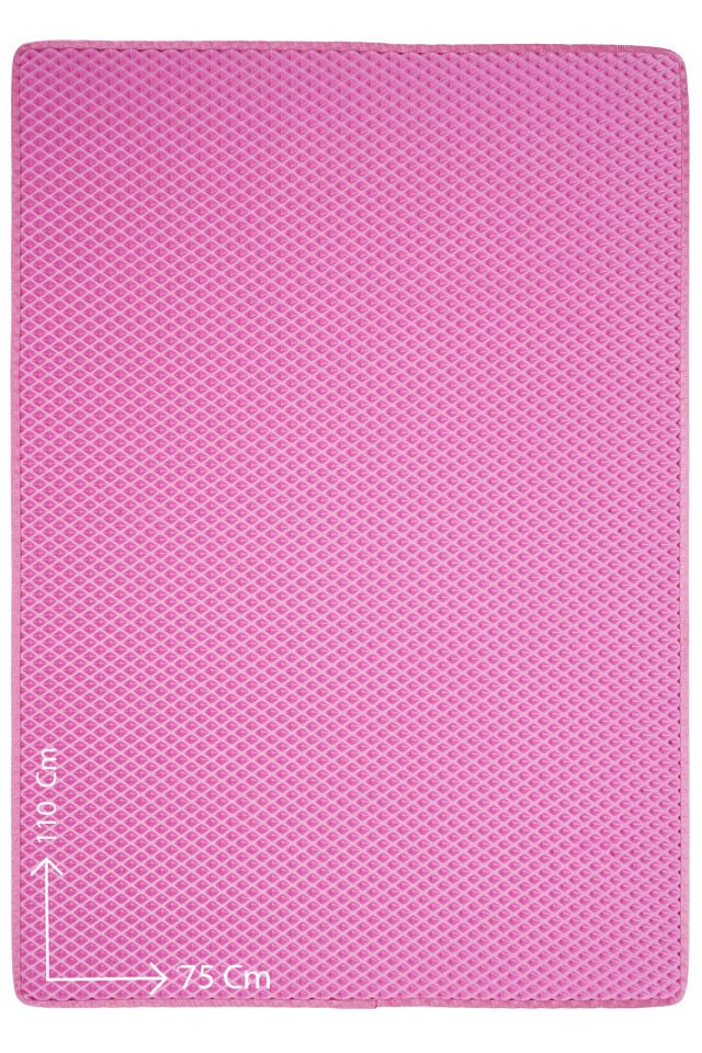 (75X110 CM) HÜCRELİ KEDİ KUMU PASPASI KEDİ MATI KEDİ TUVALET ÖNÜ PASPASI Pembe