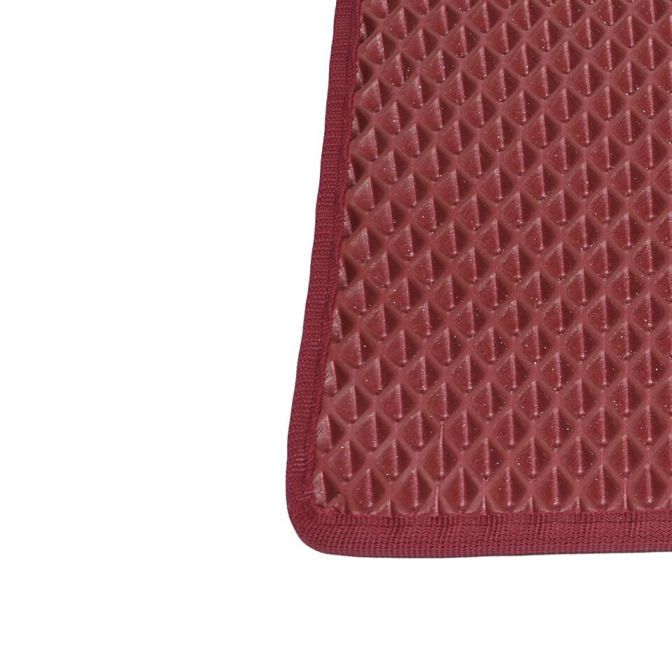 (75X110 CM) HÜCRELİ KEDİ KUMU PASPASI KEDİ MATI KEDİ TUVALET ÖNÜ PASPASI Bordo