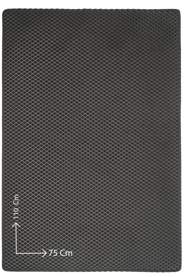 (75X110 CM) HÜCRELİ KEDİ KUMU PASPASI KEDİ MATI KEDİ TUVALET ÖNÜ PASPASI Koyu Gri