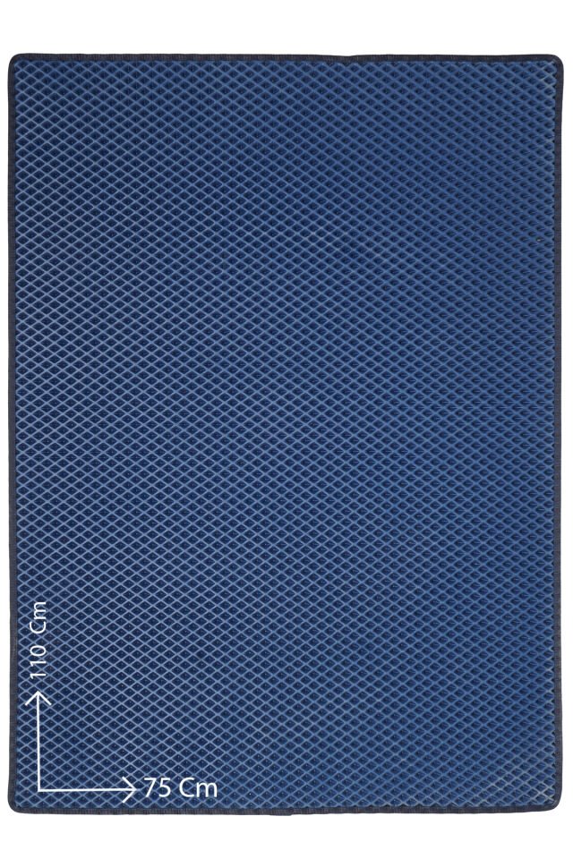 (75X110 CM) HÜCRELİ KEDİ KUMU PASPASI KEDİ MATI KEDİ TUVALET ÖNÜ PASPASI Lacivert