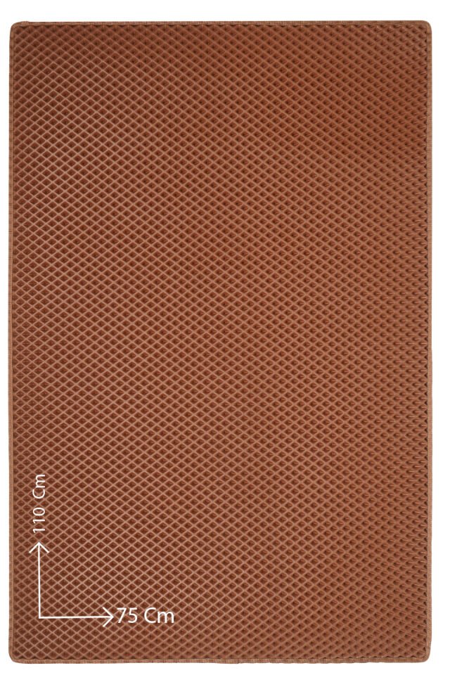 (75X110 CM) HÜCRELİ KEDİ KUMU PASPASI KEDİ MATI KEDİ TUVALET ÖNÜ PASPASI Kahverengi