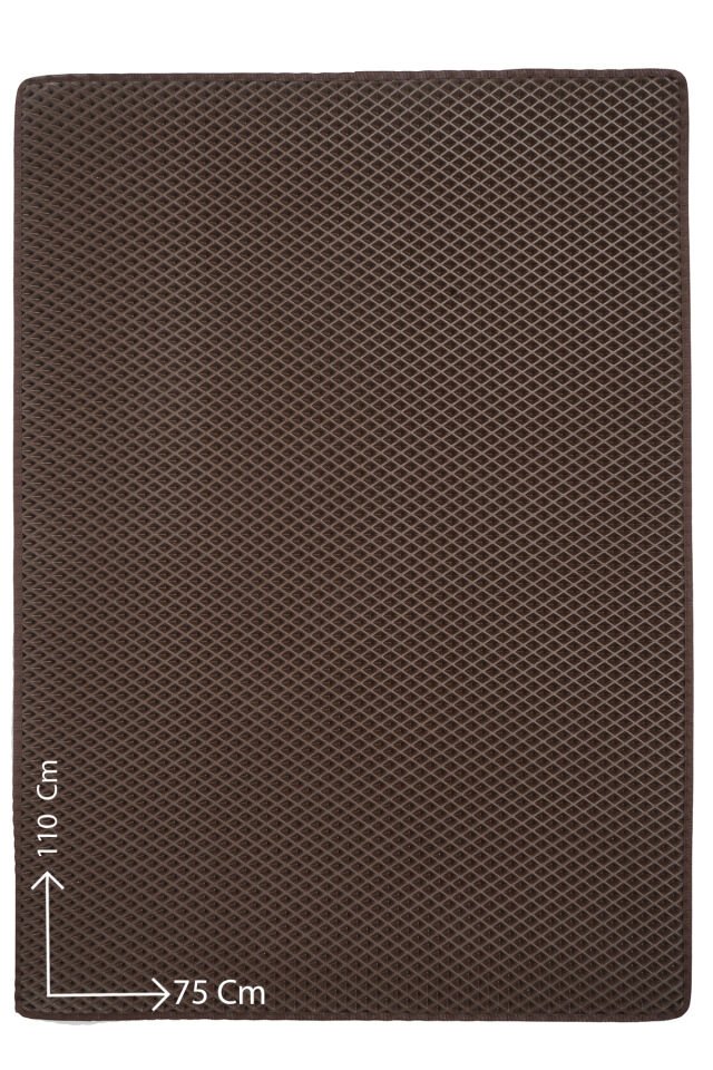 (75X110 CM) HÜCRELİ KEDİ KUMU PASPASI KEDİ MATI KEDİ TUVALET ÖNÜ PASPASI Koyu Kahve