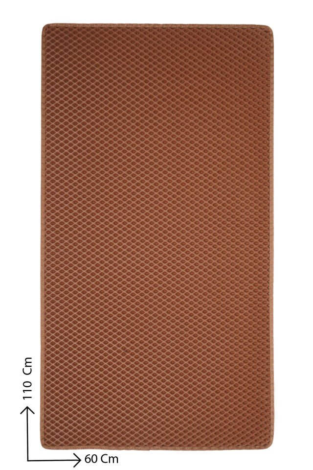 (50X110 CM) HÜCRELİ KEDİ KUMU PASPASI KEDİ MATI KEDİ TUVALET ÖNÜ PASPASI Kahverengi