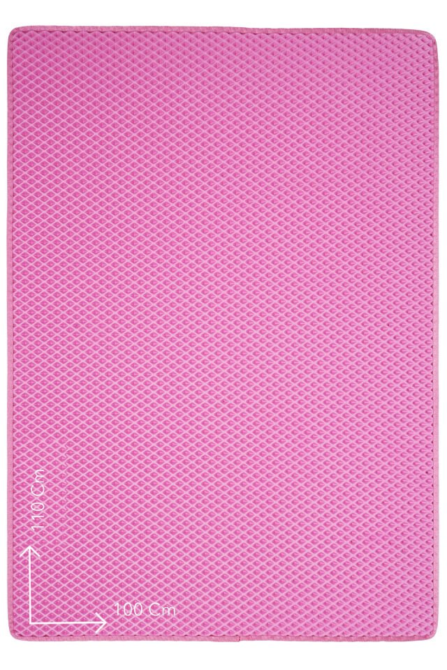 (100X110 CM) HÜCRELİ KEDİ KUMU PASPASI KEDİ MATI KEDİ TUVALET ÖNÜ PASPASI Pembe