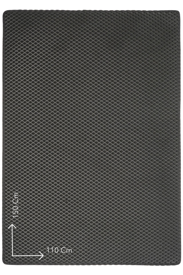 (110X150 CM) HÜCRELİ KEDİ KUMU PASPASI KEDİ MATI KEDİ TUVALET ÖNÜ PASPASI Koyu Gri