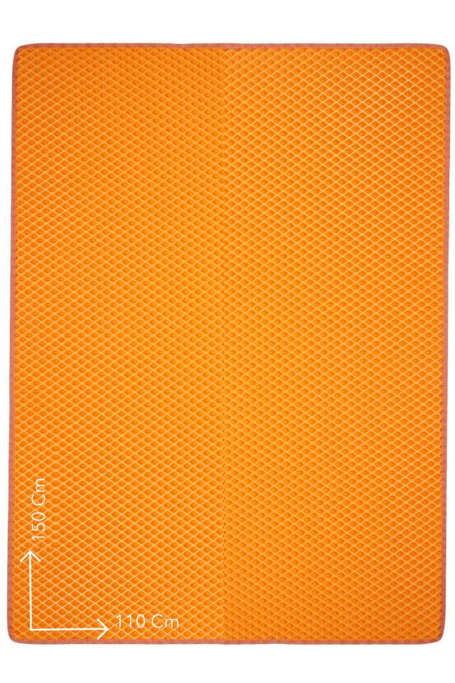 (110X150 CM) HÜCRELİ KEDİ KUMU PASPASI KEDİ MATI KEDİ TUVALET ÖNÜ PASPASI Turuncu