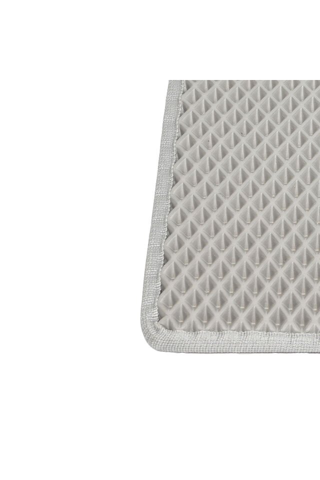 (40X55 CM) HÜCRELİ KEDİ KUMU PASPASI KEDİ MATI KEDİ TUVALET ÖNÜ PASPASI Açık Gri