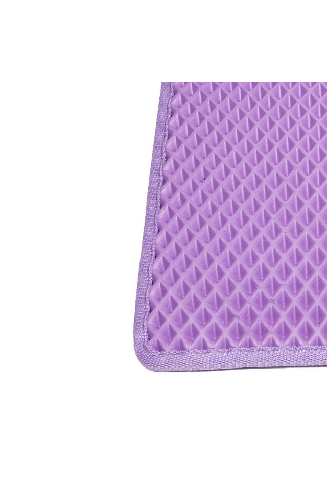 (40X55 CM) HÜCRELİ KEDİ KUMU PASPASI KEDİ MATI KEDİ TUVALET ÖNÜ PASPASI Mor