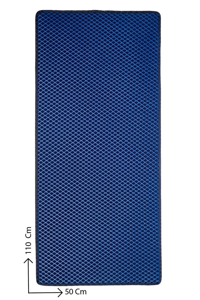 (50X110 CM) HÜCRELİ KEDİ KUMU PASPASI KEDİ MATI KEDİ TUVALET ÖNÜ PASPASI Lacivert