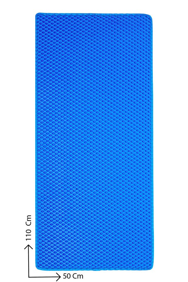 (50X110 CM) HÜCRELİ KEDİ KUMU PASPASI KEDİ MATI KEDİ TUVALET ÖNÜ PASPASI Mavi