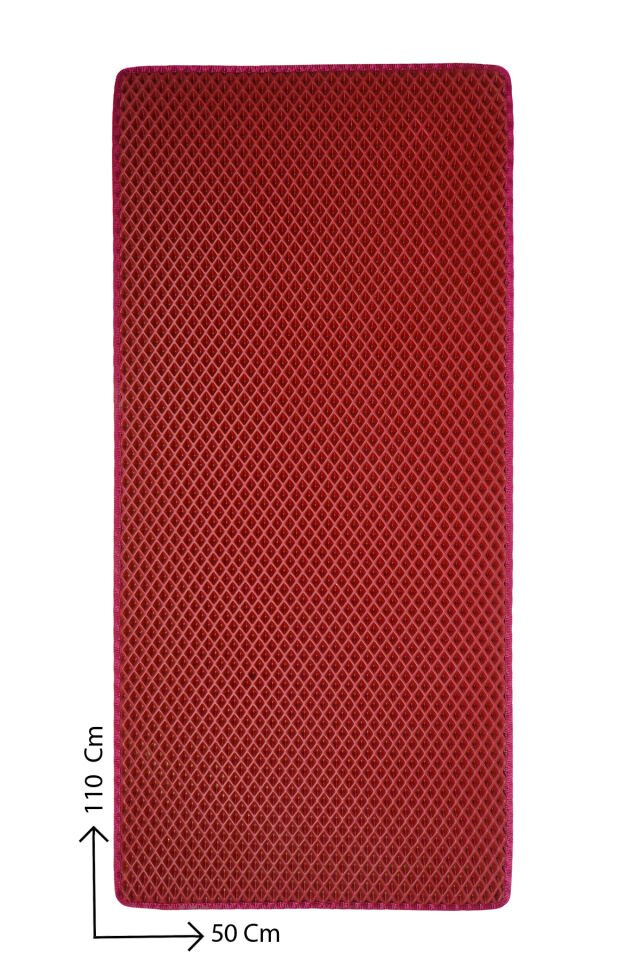 (50X110 CM) HÜCRELİ KEDİ KUMU PASPASI KEDİ MATI KEDİ TUVALET ÖNÜ PASPASI Bordo