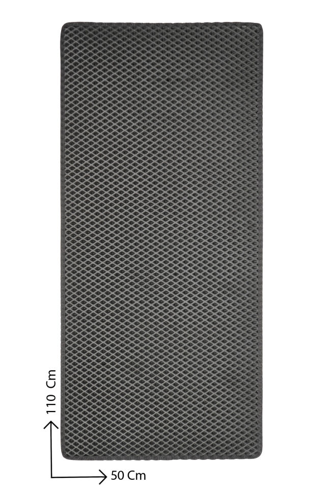 (50X110 CM) HÜCRELİ KEDİ KUMU PASPASI KEDİ MATI KEDİ TUVALET ÖNÜ PASPASI Koyu Gri