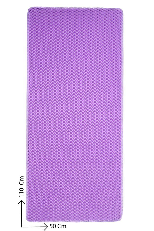 (50X110 CM) HÜCRELİ KEDİ KUMU PASPASI KEDİ MATI KEDİ TUVALET ÖNÜ PASPASI Mor
